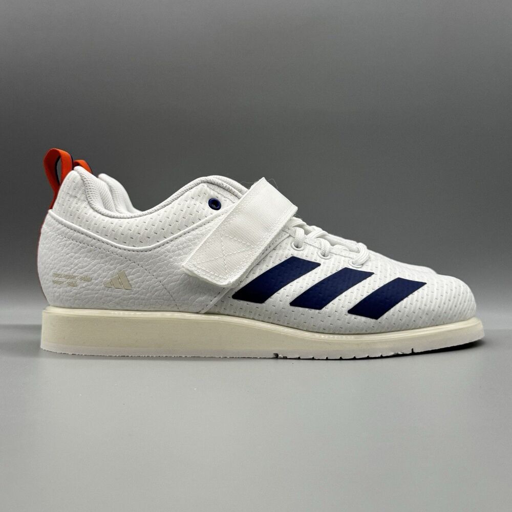 Adidas Powerlift 5 Weightlifting Shoes Men's Sz 7.5 Wmn Sz 8.5 White Navy JP9878